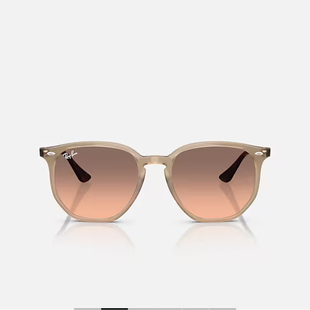 RayBan Pink Gradient Gray Turtledove Oval Unisex Sunglasses Italian Made